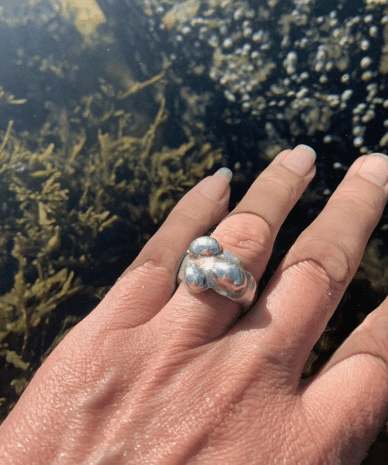 Alternative view of Kathrine Lindman - Sølv - Seaweed ring - 3 blære