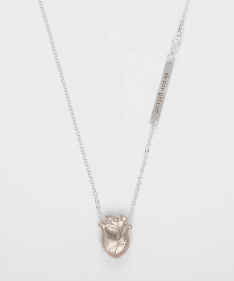 Medium Rose Gold Anatomic Heart, halssmykke, 925s
