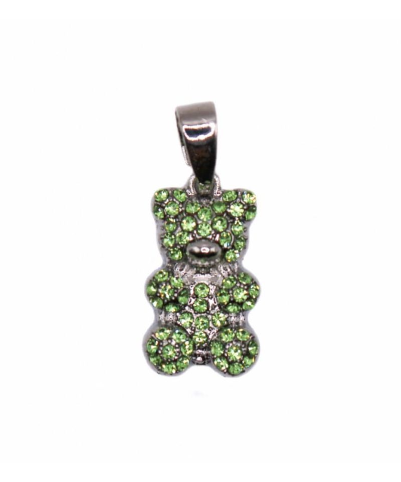 Teddy Bear stone peridot anheng