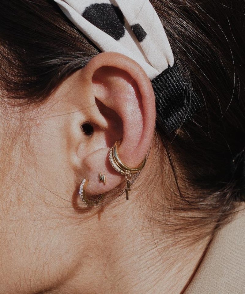 Alternative view of Orelia London - LIGHTNING BOLT DROP EAR CUFF
