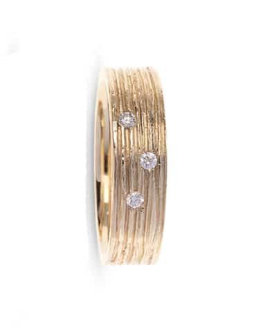 Vicenza Forlovelsesring i gult gull med diamanter, Dame