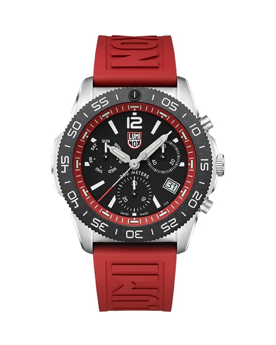 Alternative view of Pacific Diver Chrono 44mm - Sort / Rød