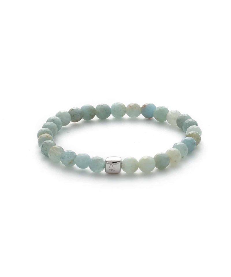 Armbånd - ColorUp Aquamarine Facet 6mm