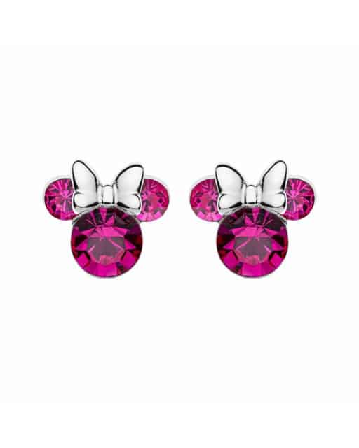 Minnie Mus ørepynt i sølv med zirconia - Oktober