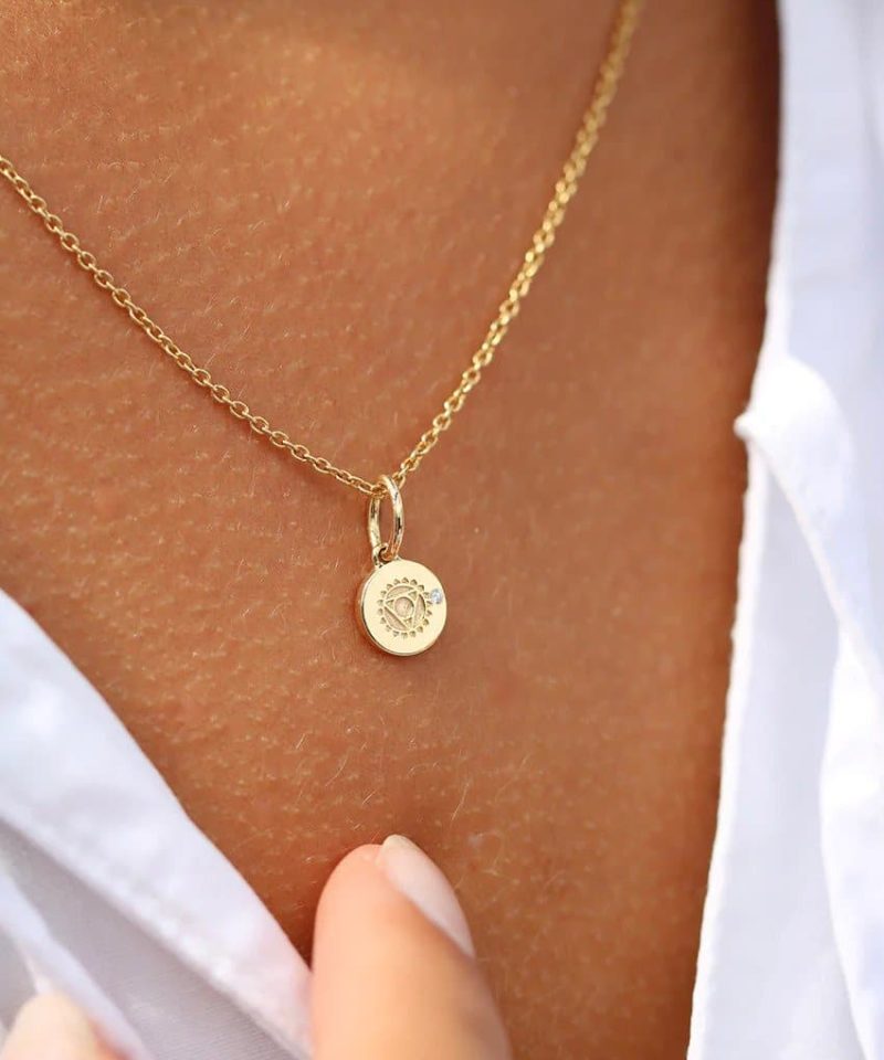 Alternative view of Inner Peace Throat Chakra Pendant