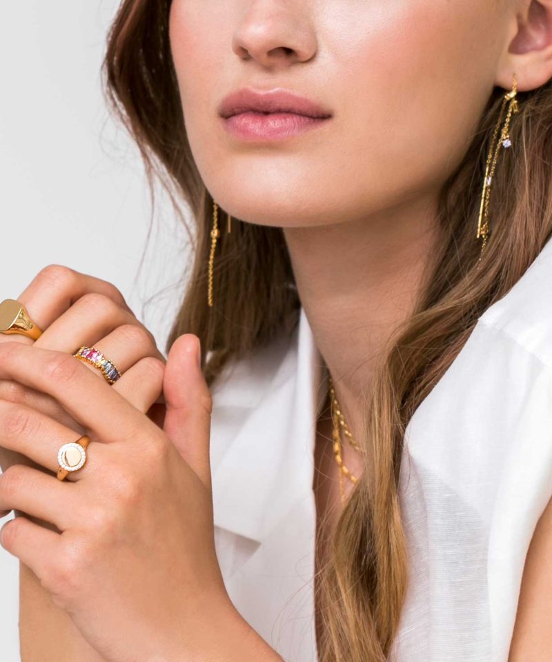 Alternative view of Antella Piccolo - Ring 18K Forgylt CZ