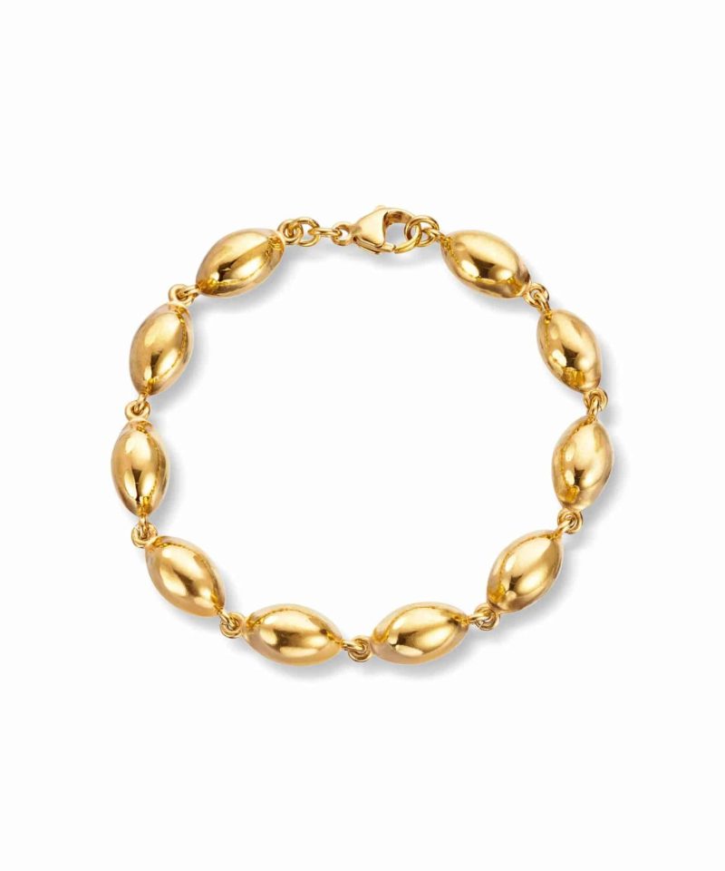 Armbånd Seaweed i forgylt sølv 18cm