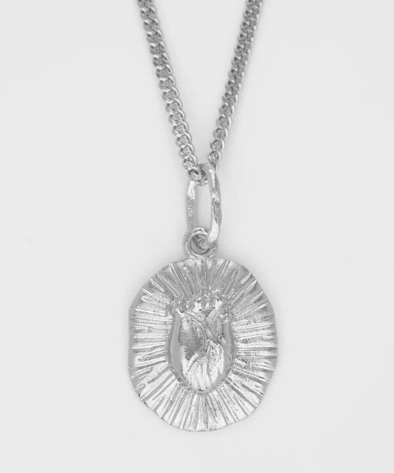 Iconic Heart embossed, halssmykke 925s